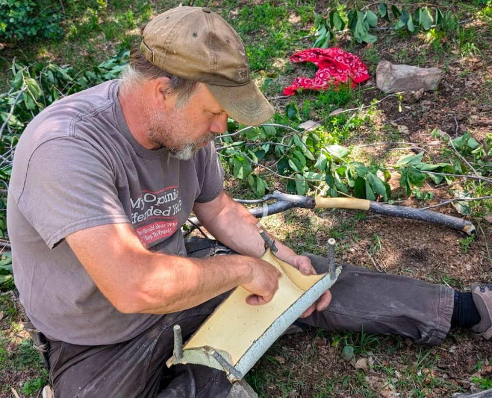 Students learning wilderness techniques